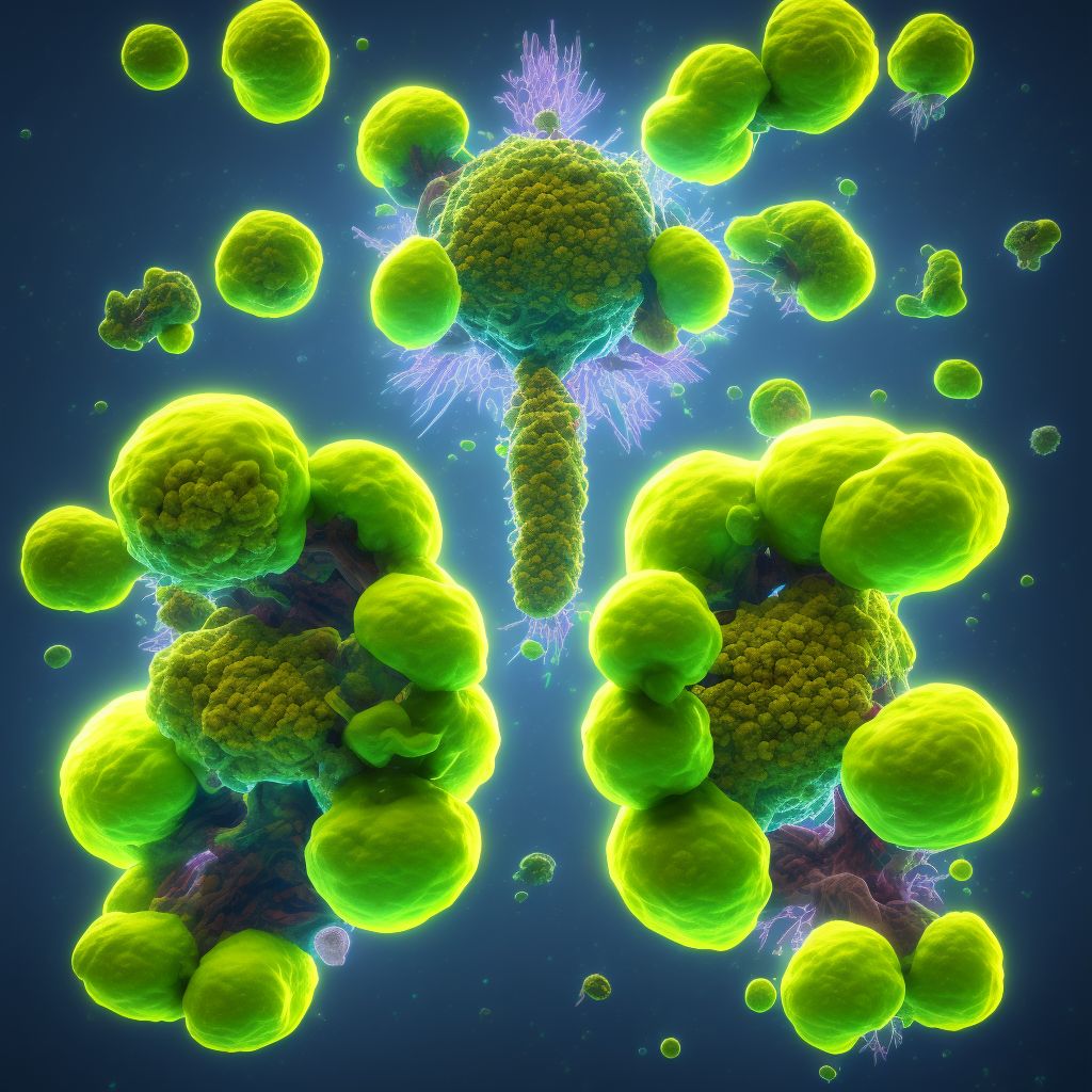 Secondary malignant neoplasm of unspecified urinary organs digital illustration