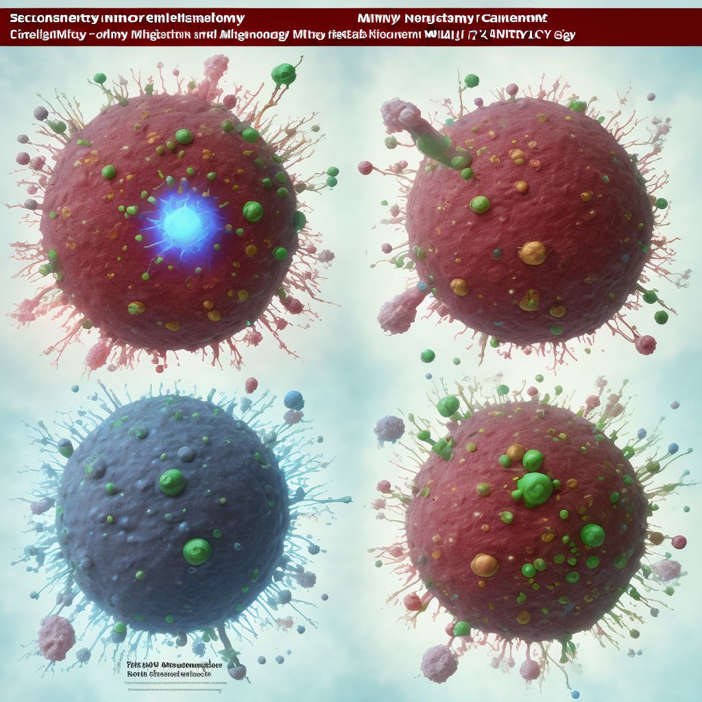 Secondary malignant neoplasm of bladder digital illustration