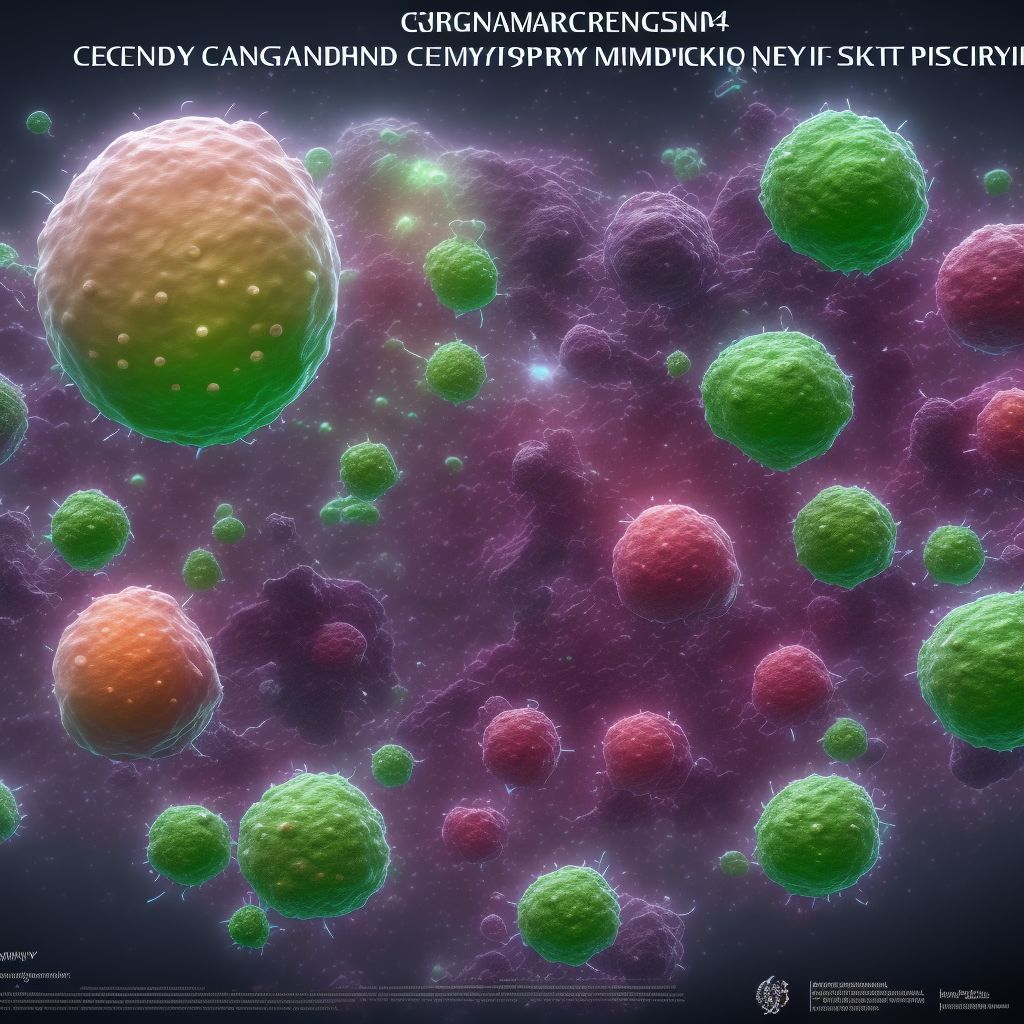 Secondary malignant neoplasm of skin digital illustration