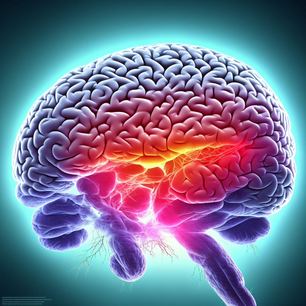 Secondary malignant neoplasm of brain digital illustration