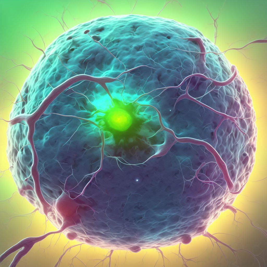 Secondary malignant neoplasm of other parts of nervous system digital illustration