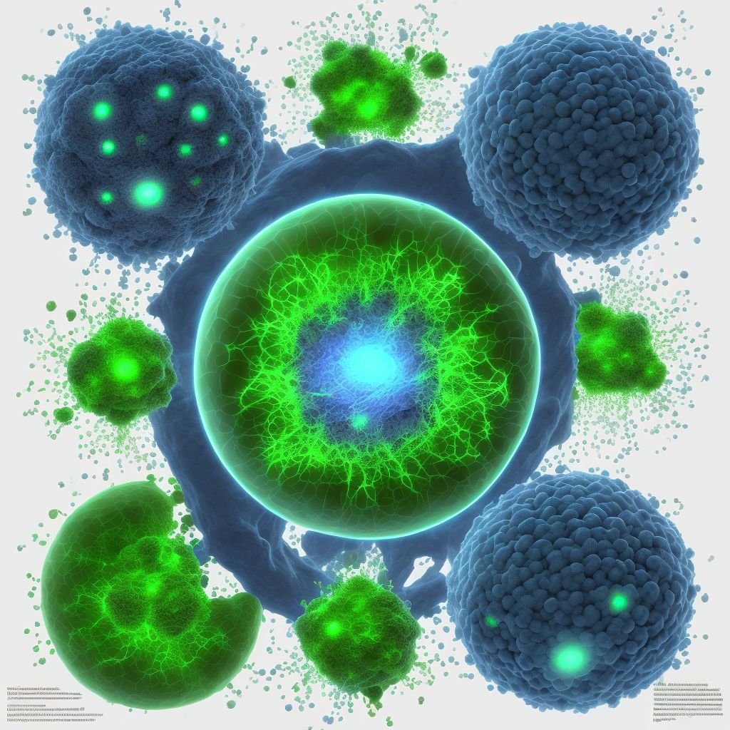 Secondary malignant neoplasm of unspecified ovary digital illustration