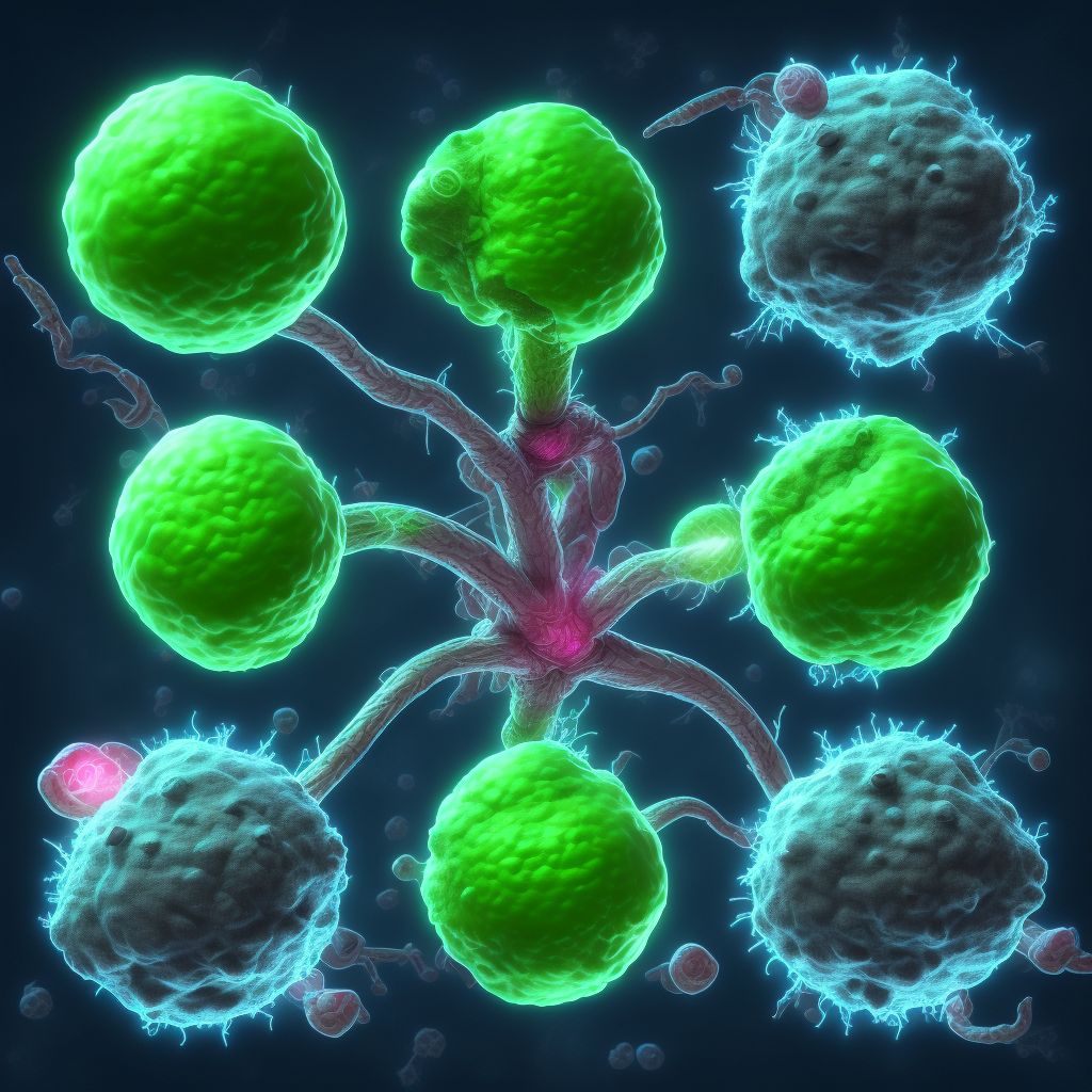 Malignant carcinoid tumor of the jejunum digital illustration