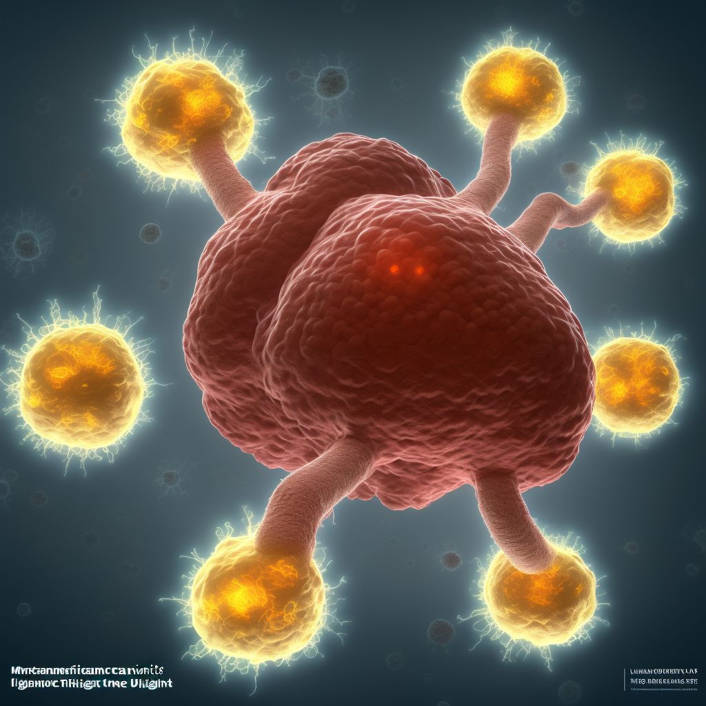 Malignant carcinoid tumor of the large intestine, unspecified portion digital illustration