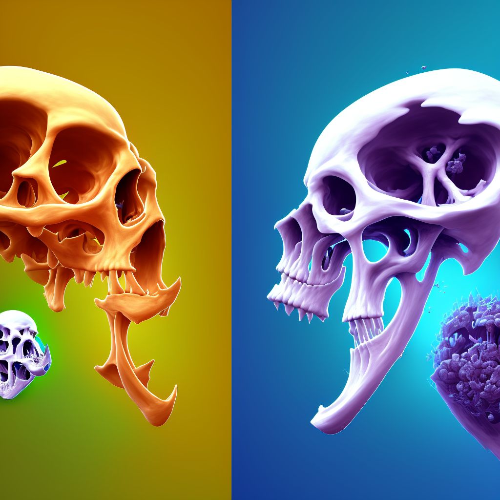 Secondary carcinoid tumors of bone digital illustration