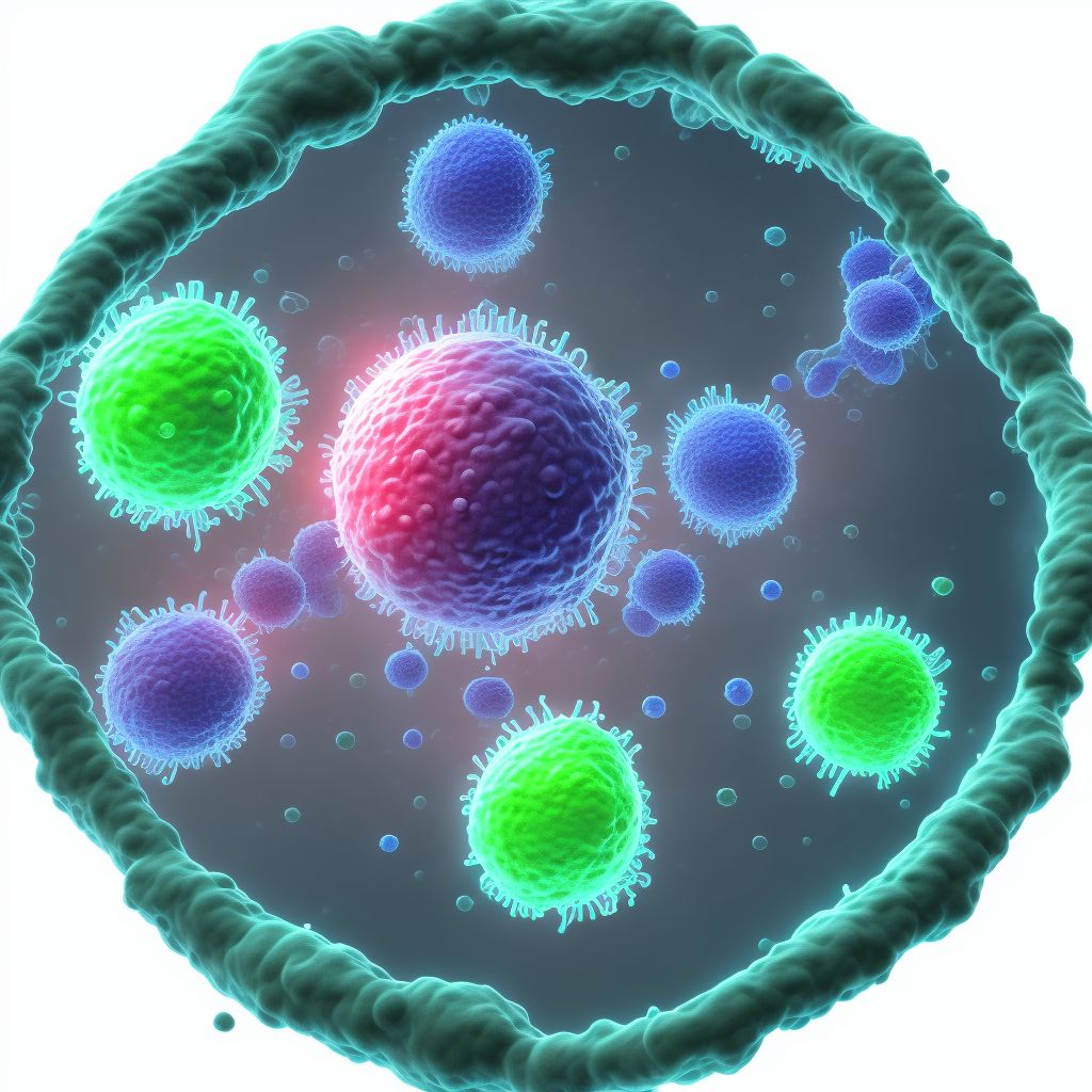 Lymphocyte depleted Hodgkin lymphoma, lymph nodes of multiple sites digital illustration