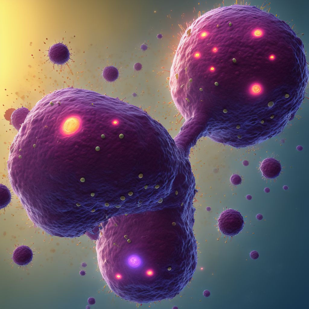 Lymphocyte-rich Hodgkin lymphoma, intra-abdominal lymph nodes digital illustration