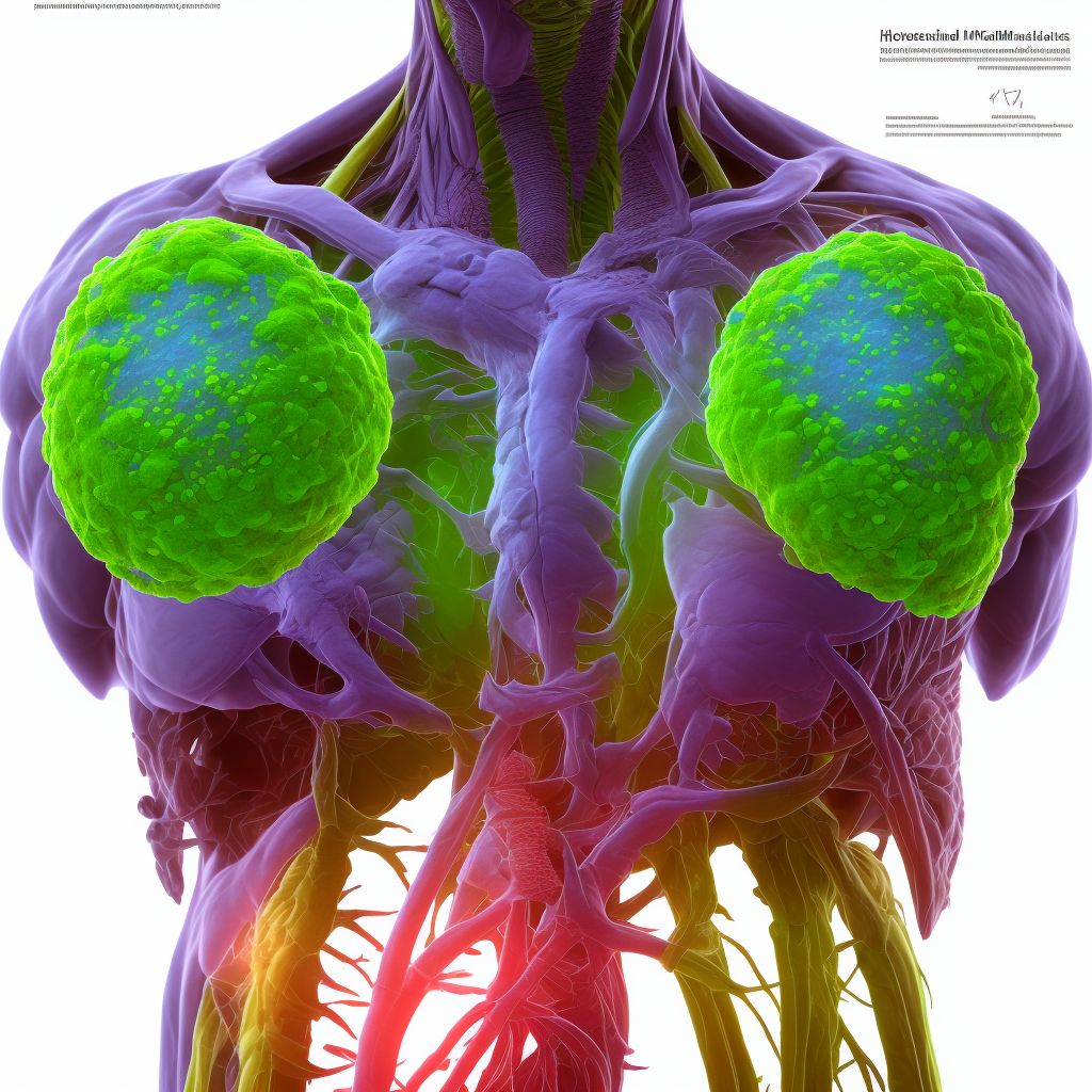 Hodgkin lymphoma, unspecified, lymph nodes of axilla and upper limb digital illustration