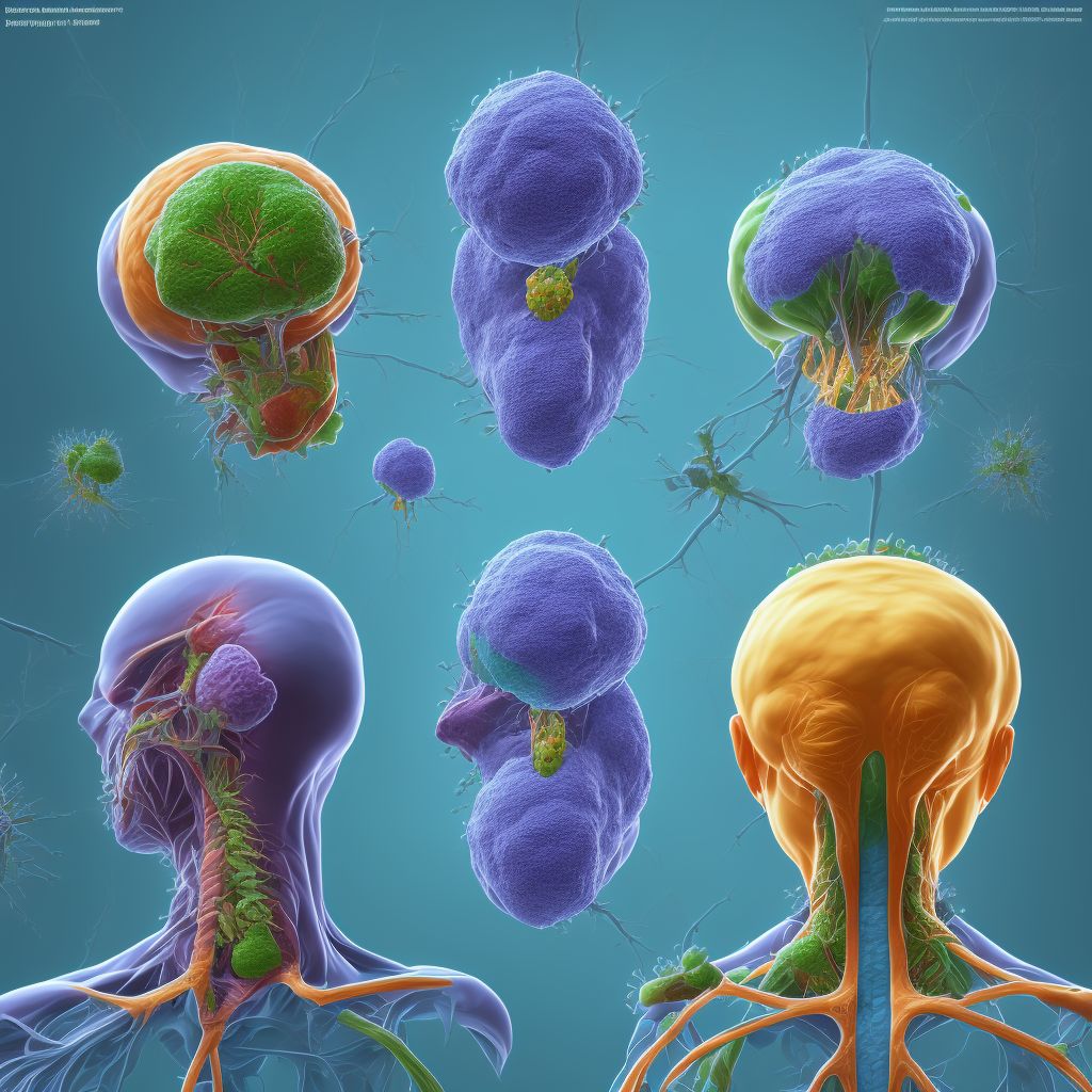 Hodgkin lymphoma, unspecified, lymph nodes of inguinal region and lower limb digital illustration