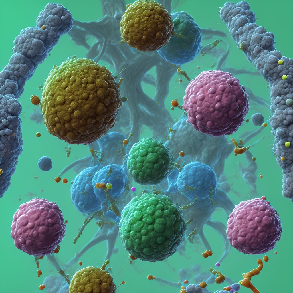 Follicular lymphoma grade I, extranodal and solid organ sites digital illustration