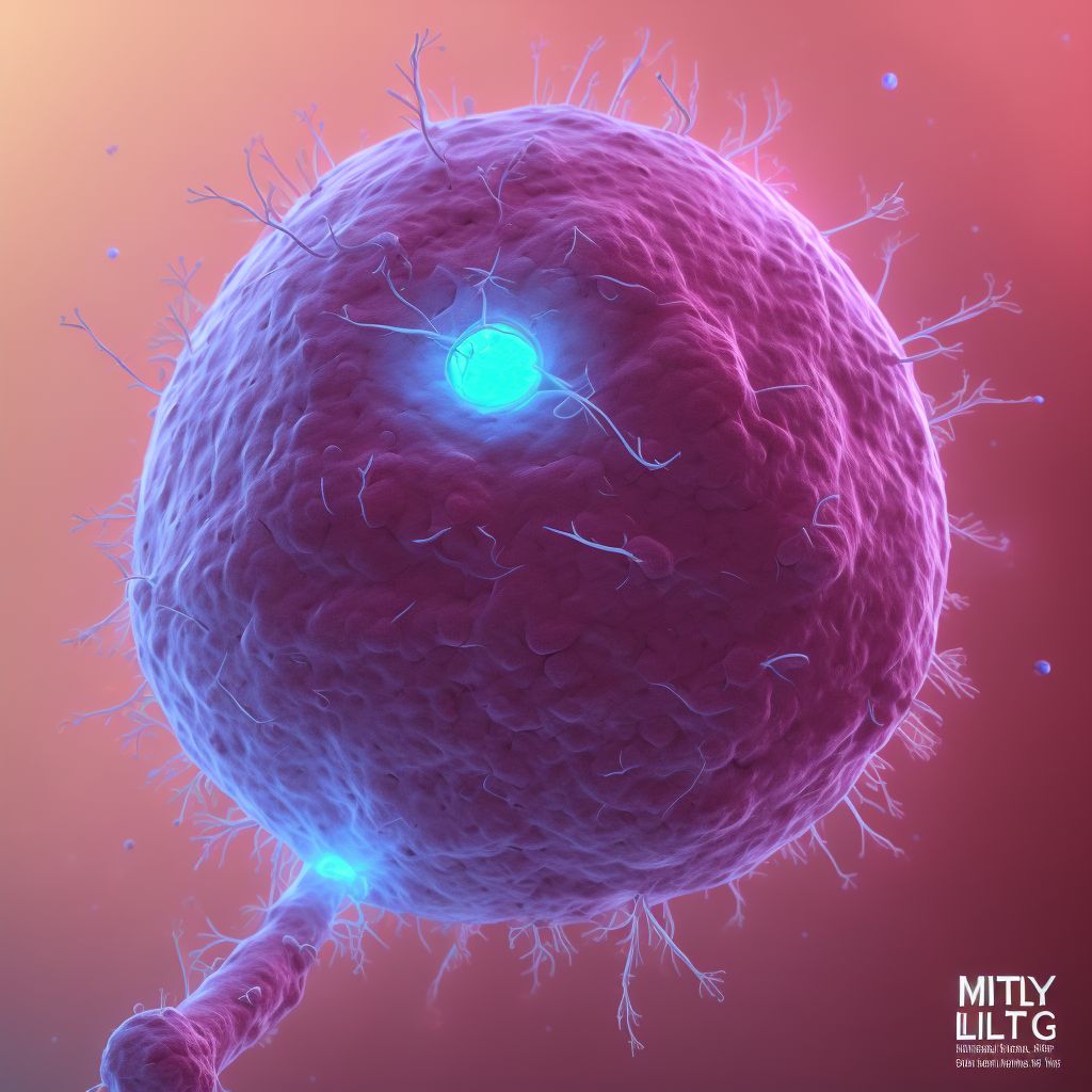 Follicular lymphoma grade II, intrathoracic lymph nodes digital illustration