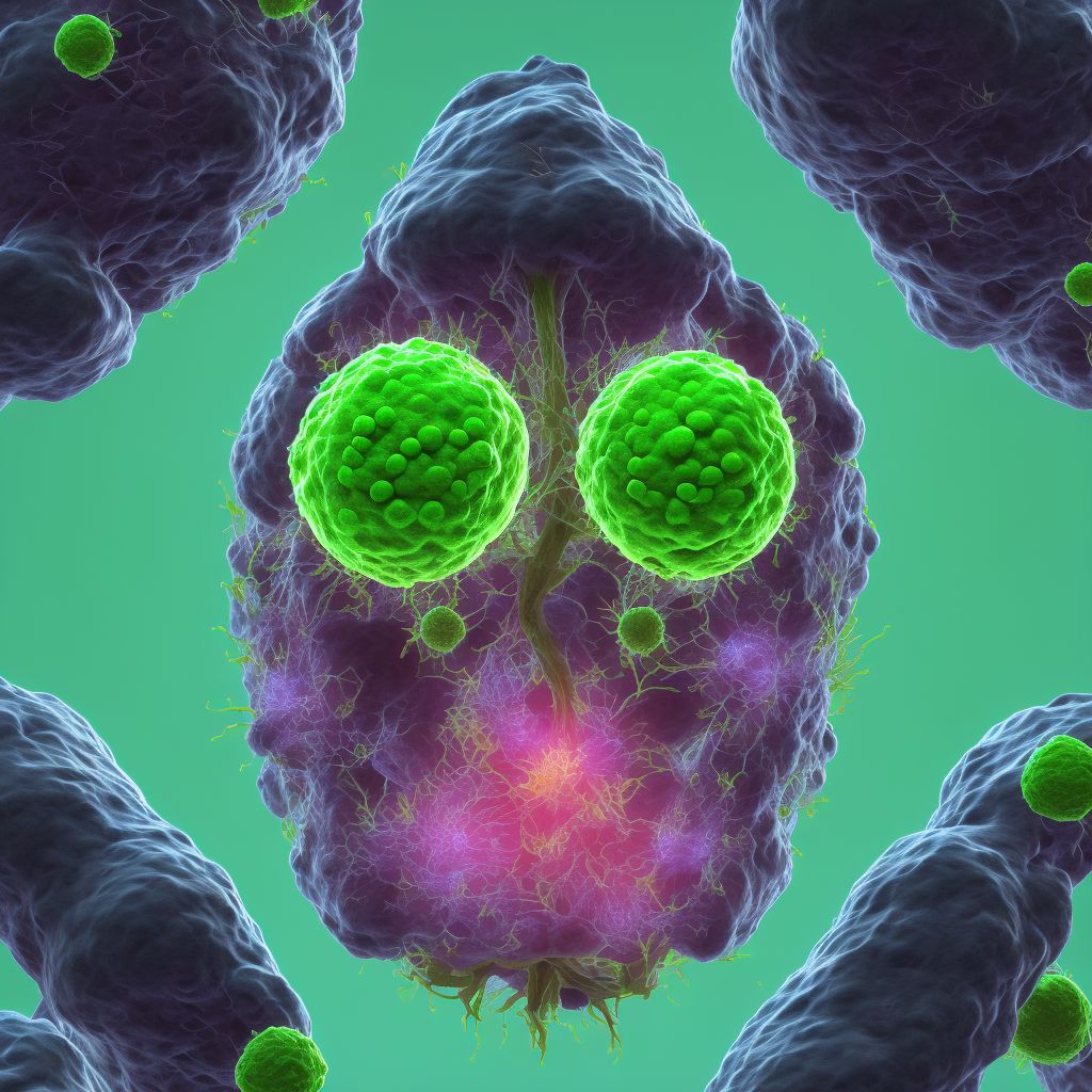 Follicular lymphoma grade III, unspecified, lymph nodes of multiple sites digital illustration