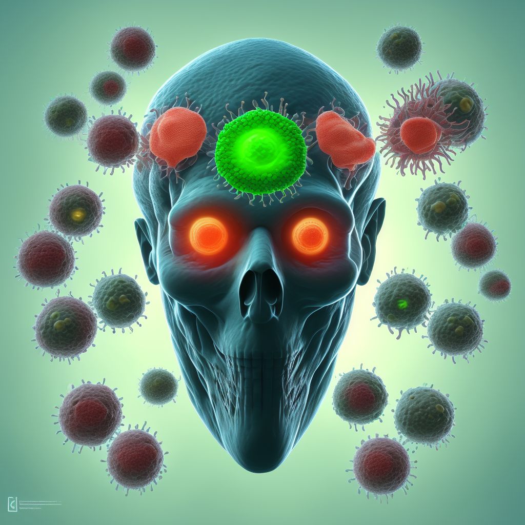 Follicular lymphoma grade IIIa, lymph nodes of head, face, and neck digital illustration