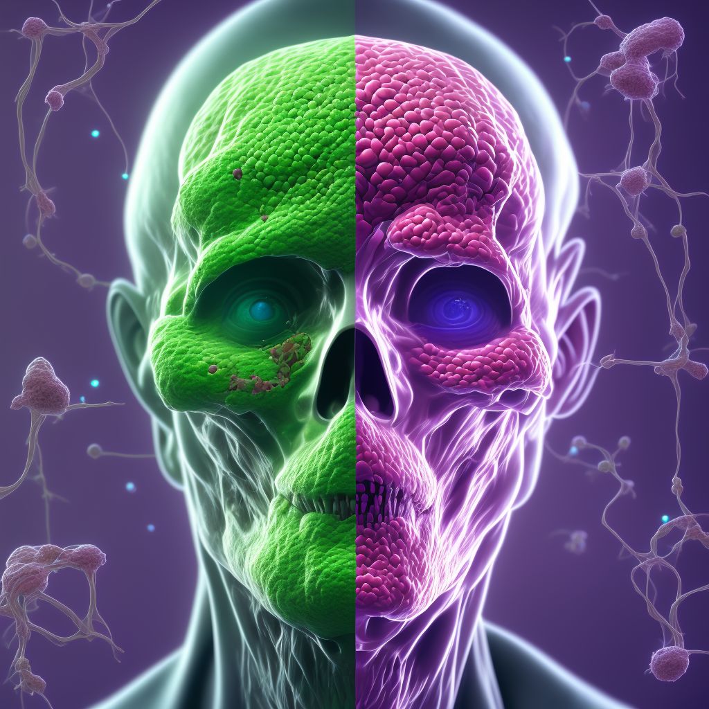 Follicular lymphoma grade IIIb, lymph nodes of head, face, and neck digital illustration