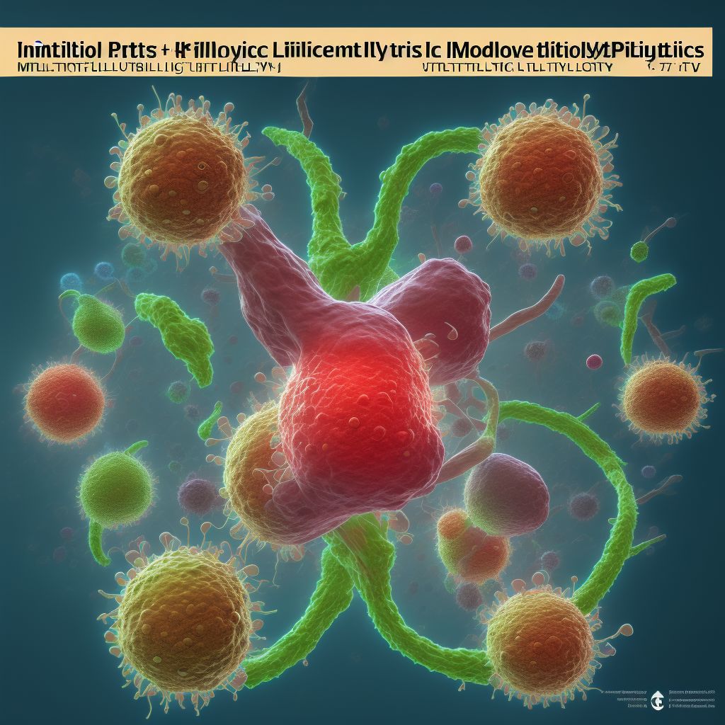 Follicular lymphoma grade IIIb, intrapelvic lymph nodes digital illustration