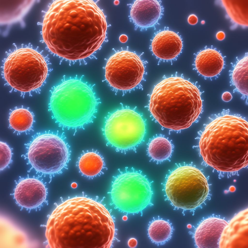 Follicular lymphoma grade IIIb, extranodal and solid organ sites digital illustration