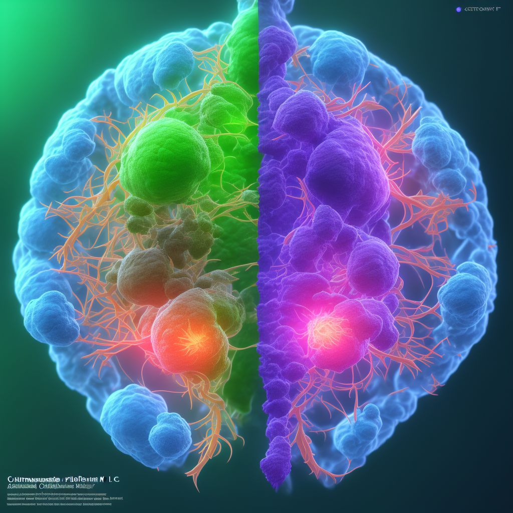 Cutaneous follicle center lymphoma, spleen digital illustration