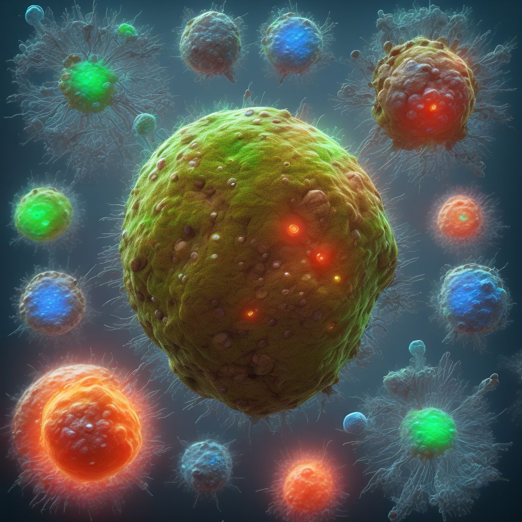 Cutaneous follicle center lymphoma, extranodal and solid organ sites digital illustration