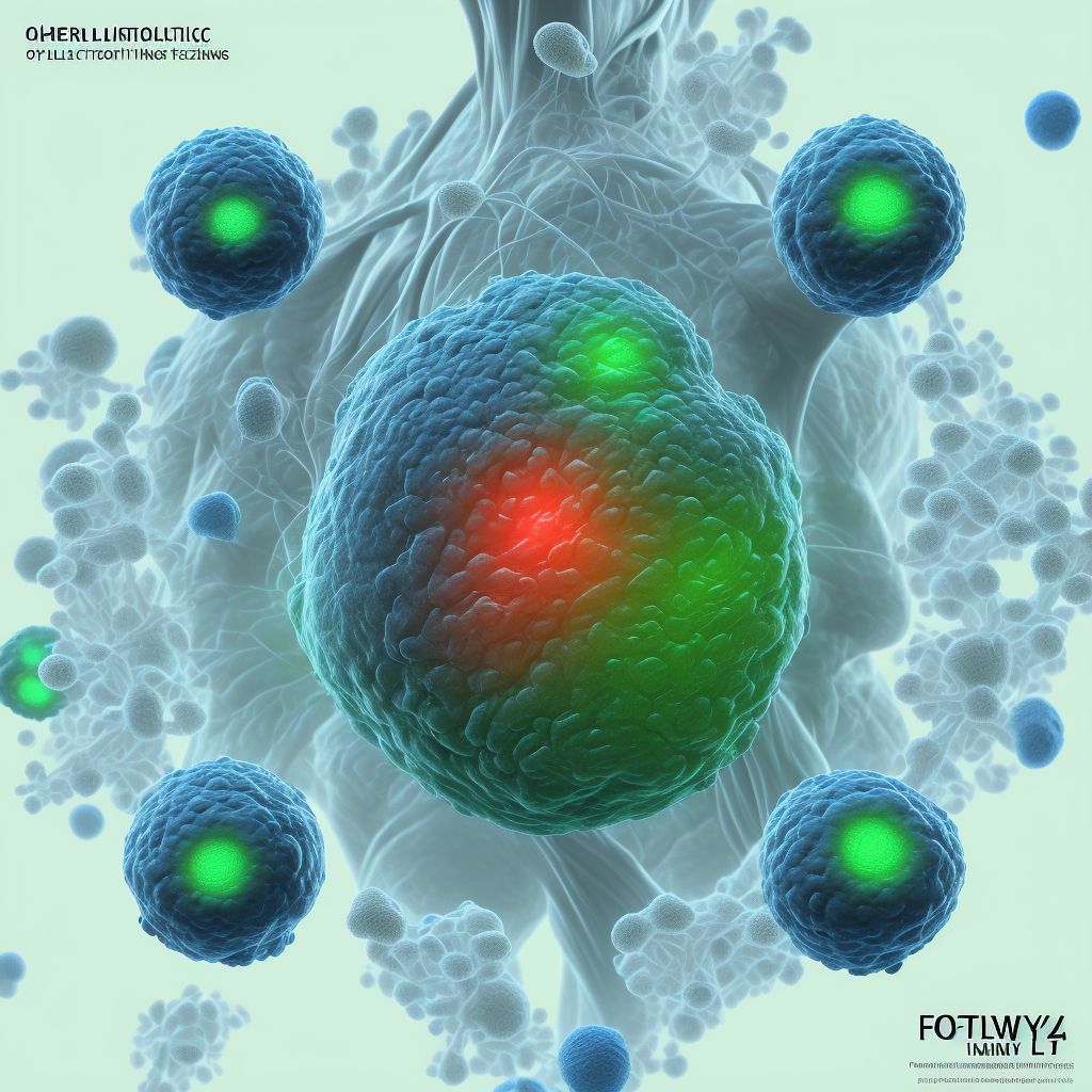 Other types of follicular lymphoma, intrathoracic lymph nodes digital illustration