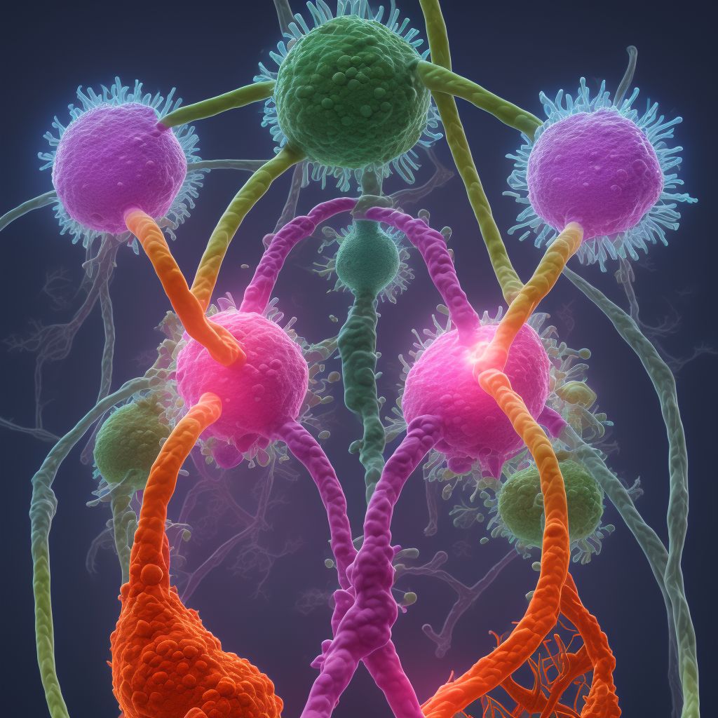 Follicular lymphoma, unspecified, intrapelvic lymph nodes digital illustration