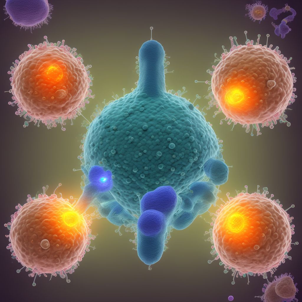 Follicular lymphoma, unspecified, extranodal and solid organ sites digital illustration