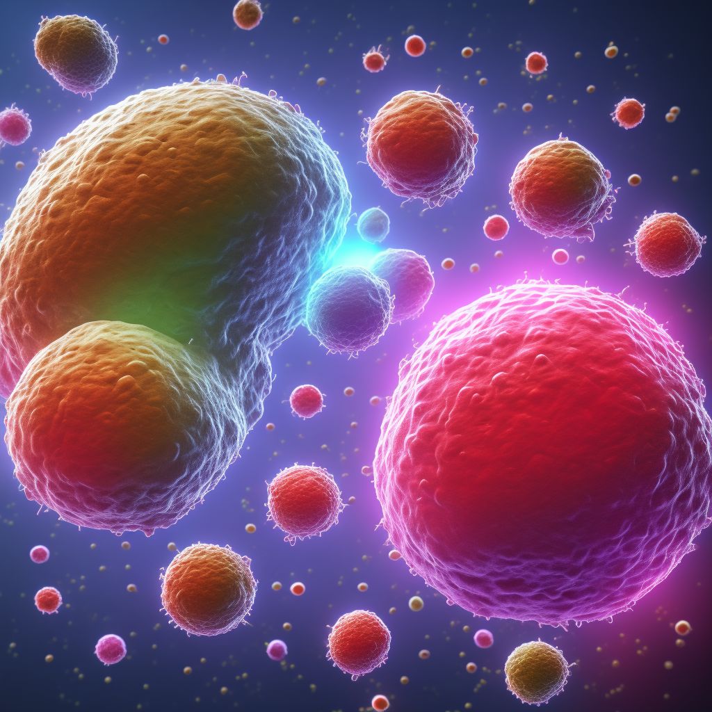 Small cell B-cell lymphoma, spleen digital illustration