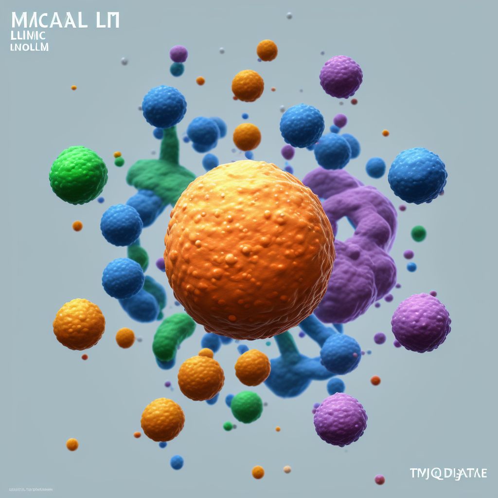 Mantle cell lymphoma, lymph nodes of inguinal region and lower limb digital illustration