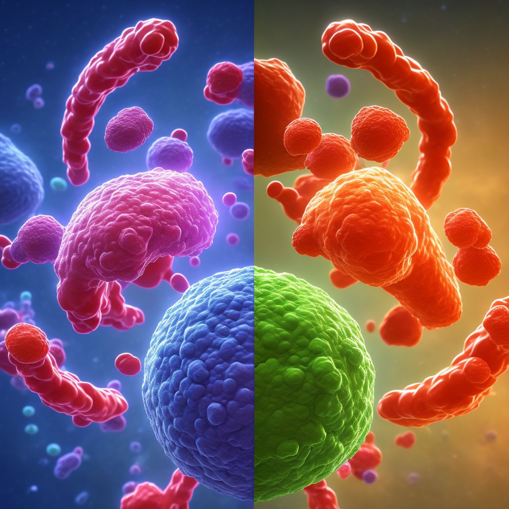 Mantle cell lymphoma, extranodal and solid organ sites digital illustration