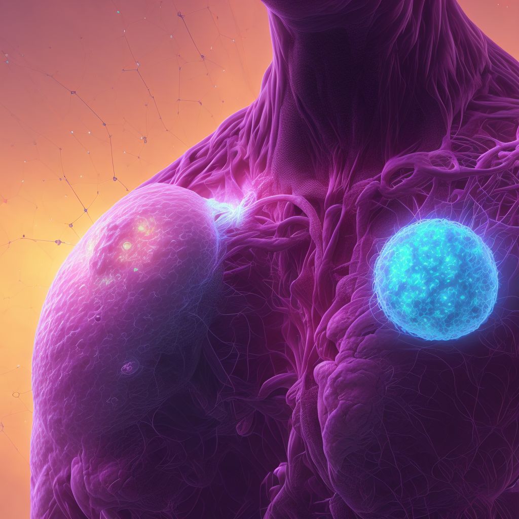 Diffuse large B-cell lymphoma, intrathoracic lymph nodes digital illustration