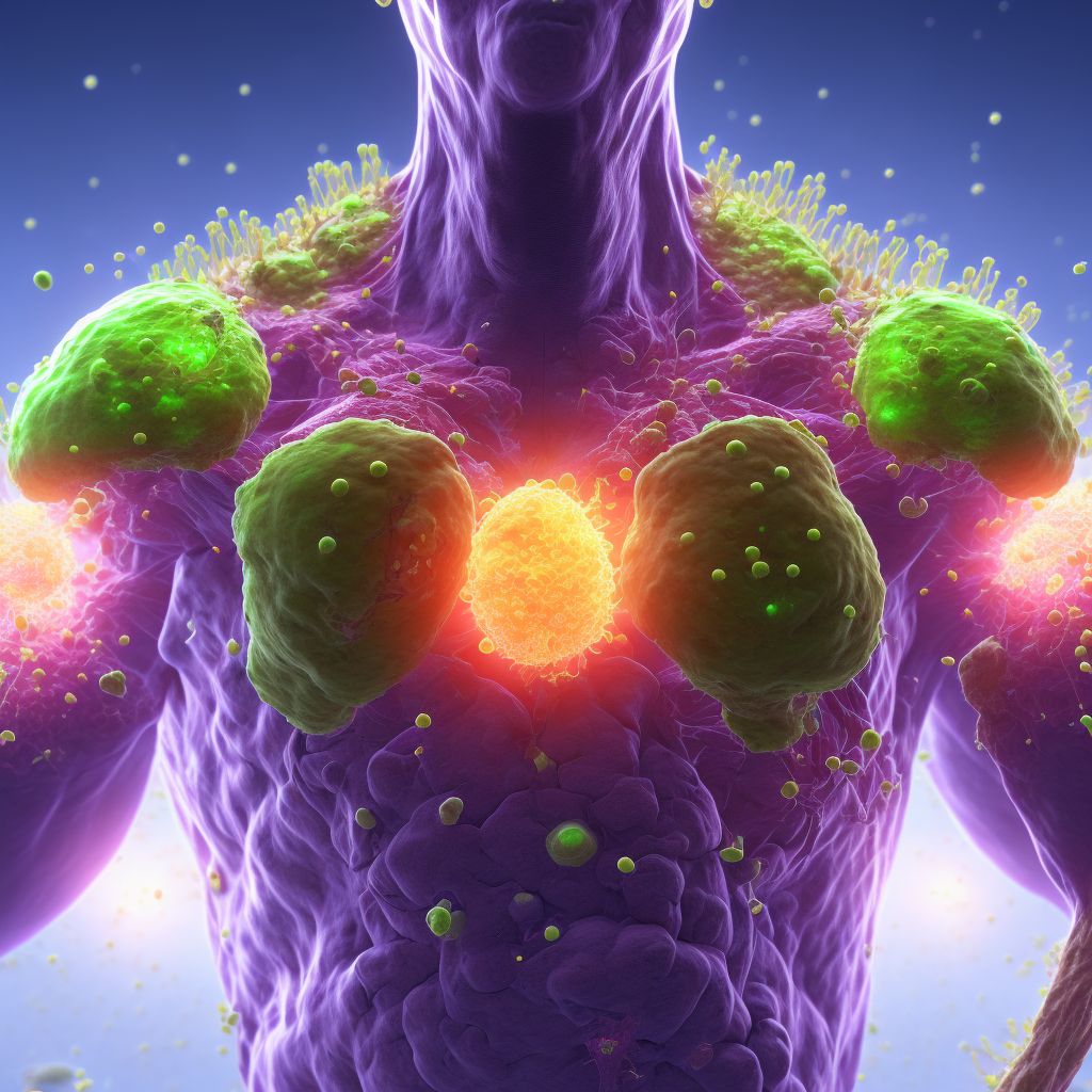 Diffuse large B-cell lymphoma, lymph nodes of multiple sites digital illustration