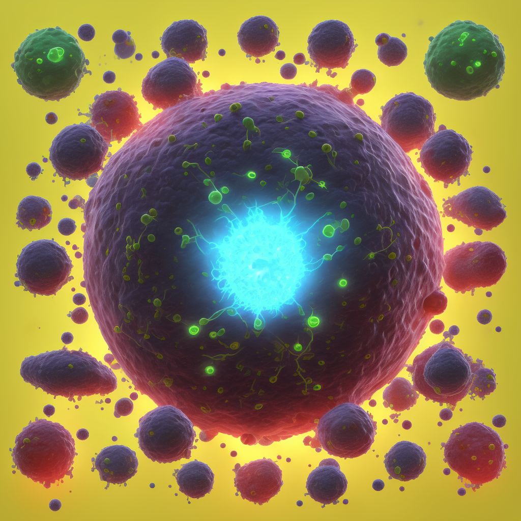 Diffuse large B-cell lymphoma, extranodal and solid organ sites digital illustration