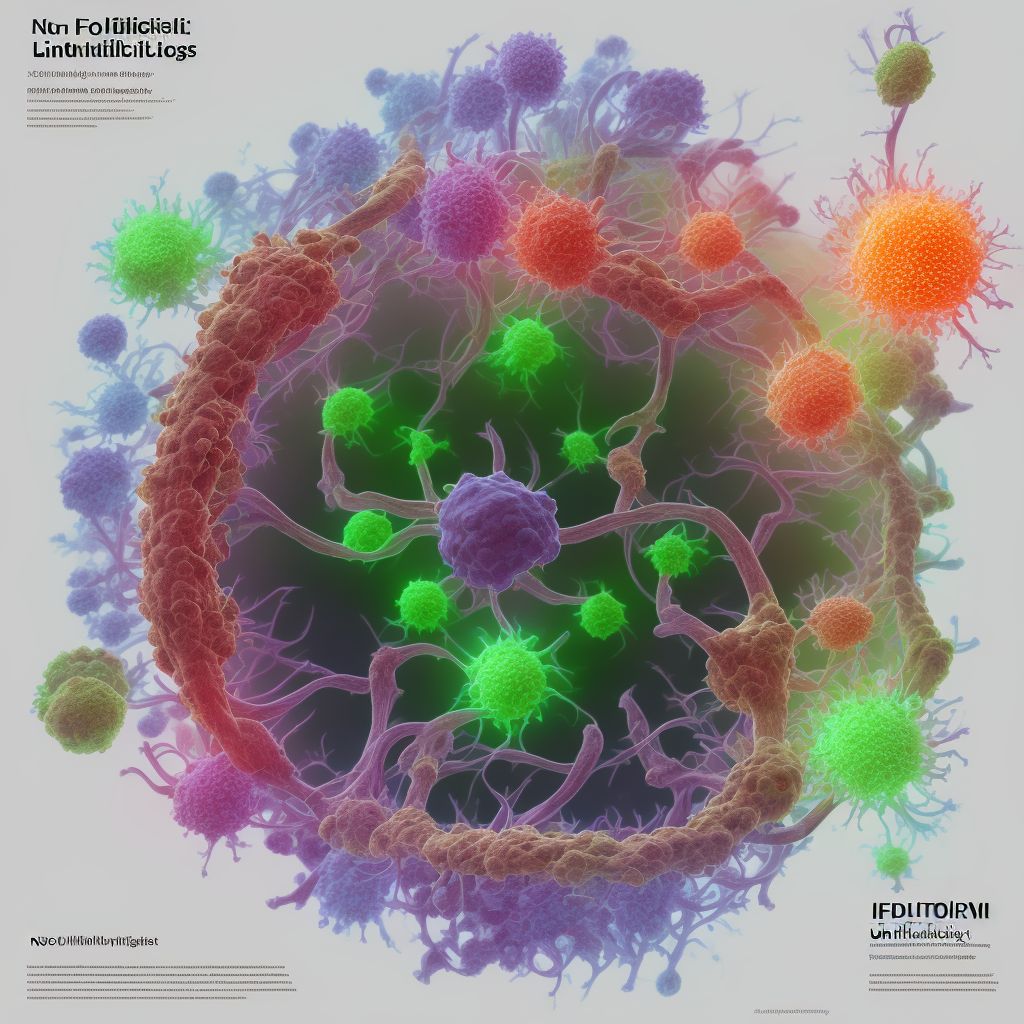 Non-follicular (diffuse) lymphoma, unspecified, intrathoracic lymph nodes digital illustration