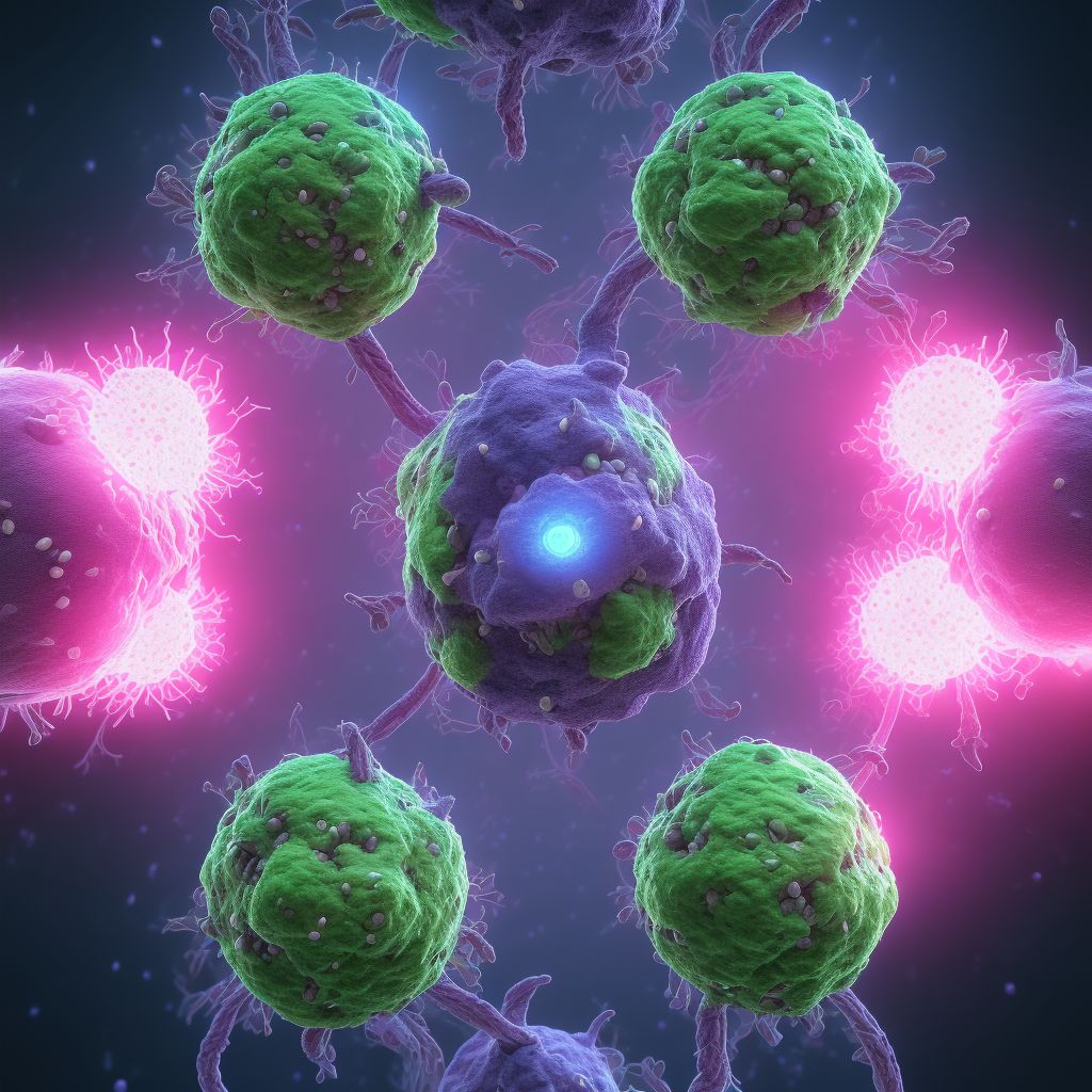 Non-follicular (diffuse) lymphoma, unspecified, intra-abdominal lymph nodes digital illustration