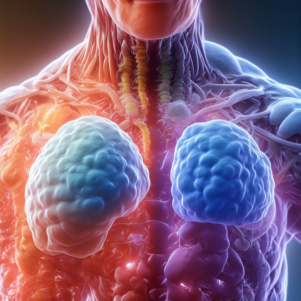 Non-follicular (diffuse) lymphoma, unspecified, lymph nodes of axilla and upper limb digital illustration