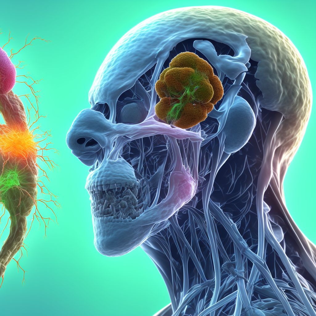 Non-follicular (diffuse) lymphoma, unspecified, lymph nodes of inguinal region and lower limb digital illustration