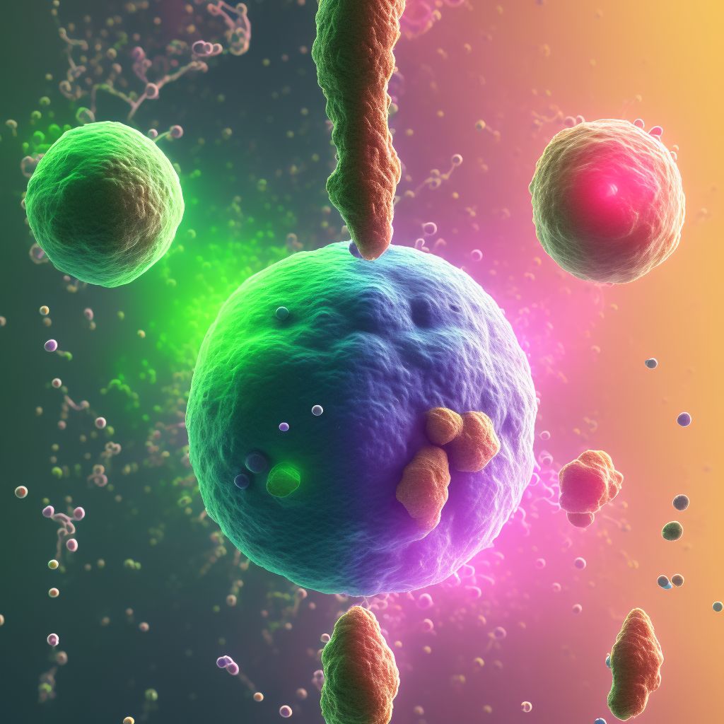 Non-follicular (diffuse) lymphoma, unspecified, lymph nodes of multiple sites digital illustration