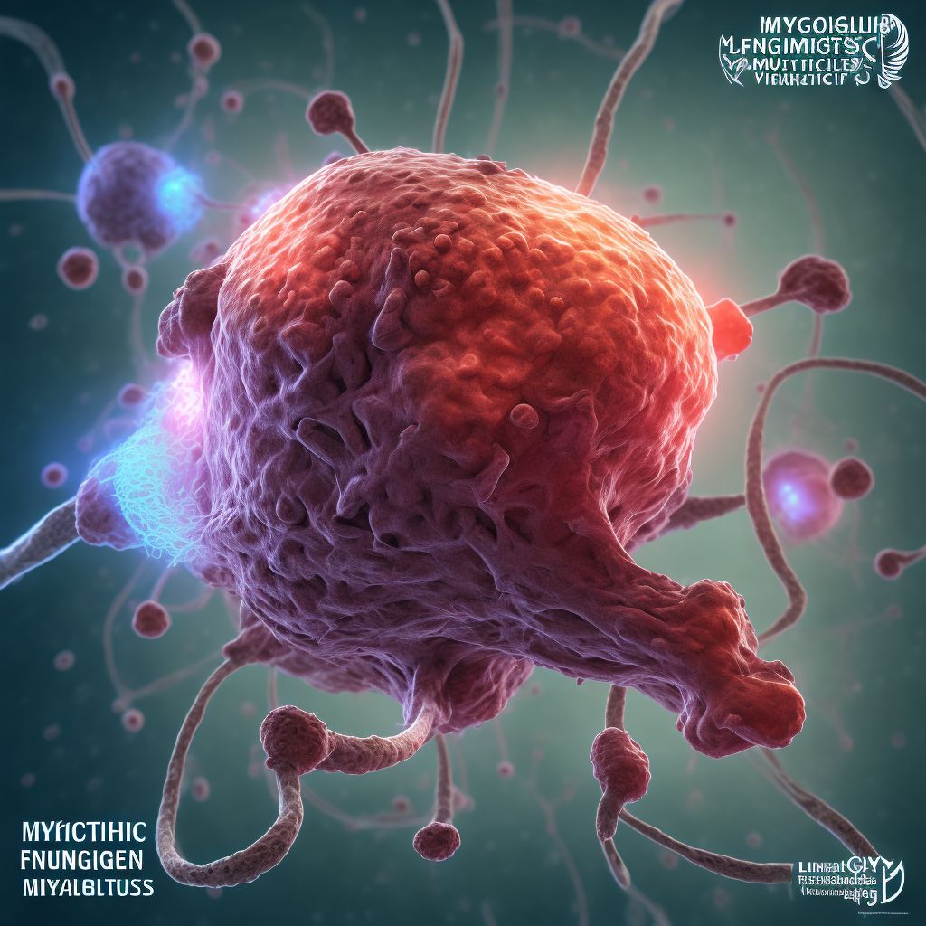 Mycosis fungoides, lymph nodes of inguinal region and lower limb digital illustration