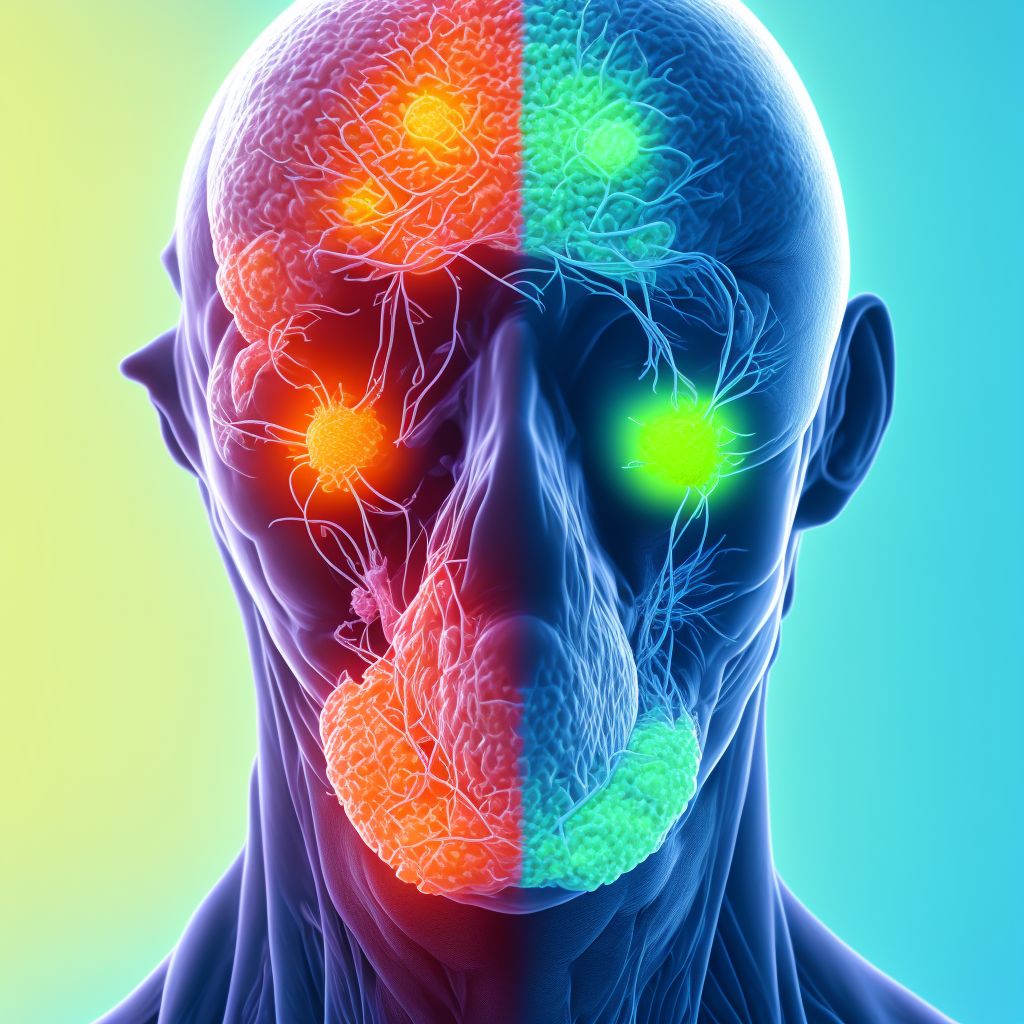 Peripheral T-cell lymphoma, not elsewhere classified, lymph nodes of head, face, and neck digital illustration