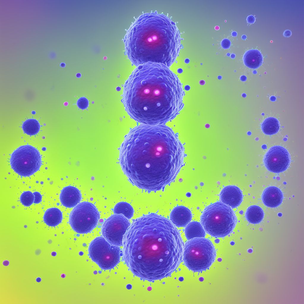 Anaplastic large cell lymphoma, ALK-positive, intra-abdominal lymph nodes digital illustration