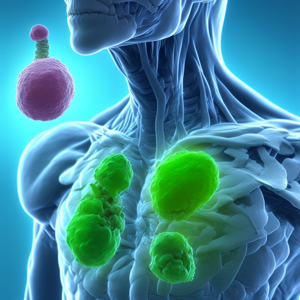 Anaplastic large cell lymphoma, ALK-positive, lymph nodes of axilla and upper limb digital illustration