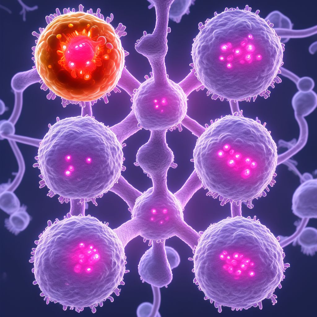 Anaplastic large cell lymphoma, ALK-positive, lymph nodes of multiple sites digital illustration