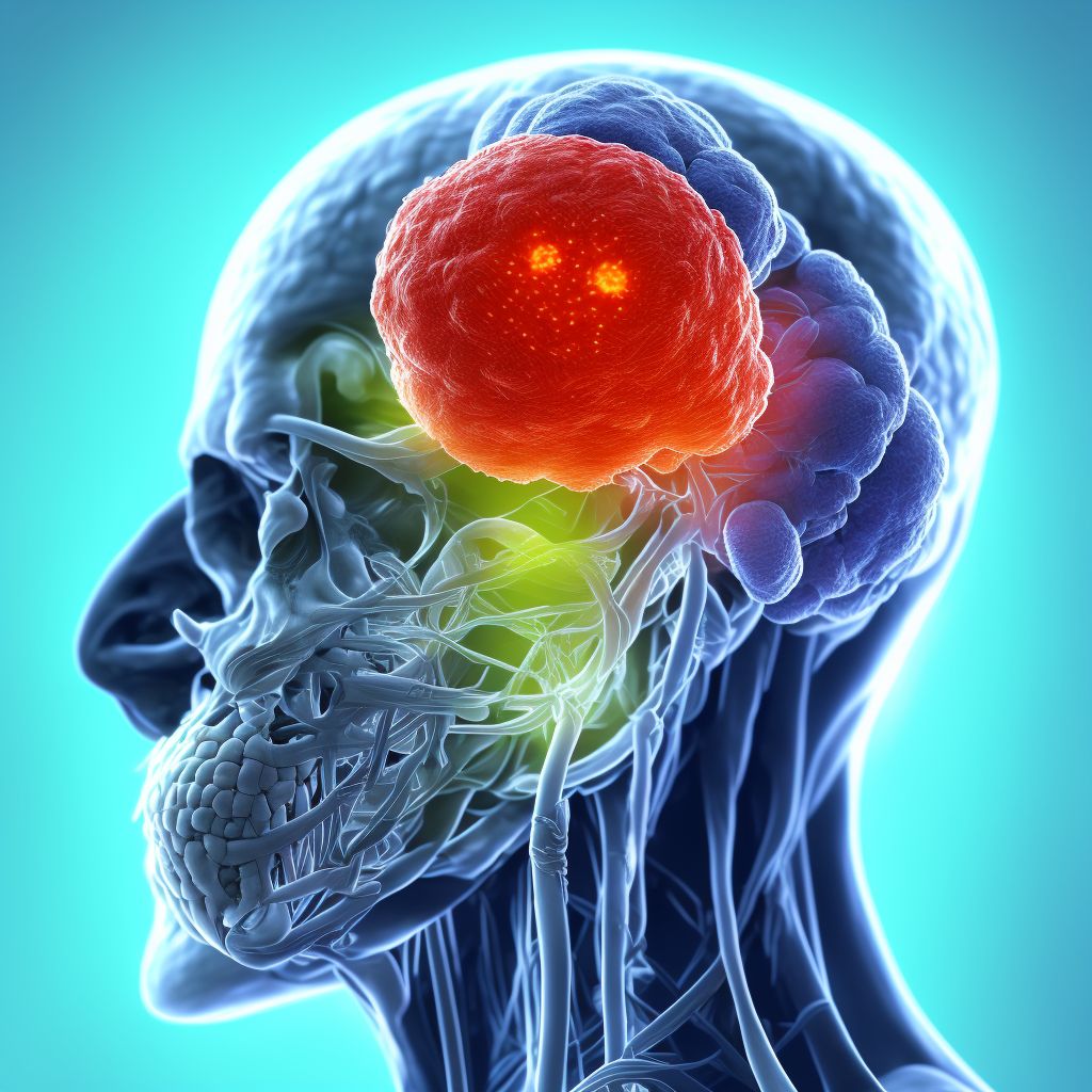 Mature T/NK-cell lymphomas, unspecified, lymph nodes of head, face, and neck digital illustration