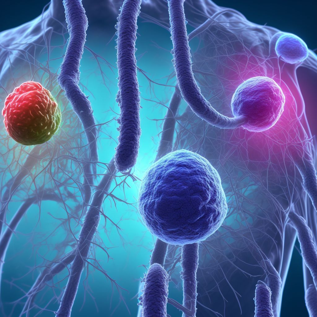 Mature T/NK-cell lymphomas, unspecified, intrathoracic lymph nodes digital illustration