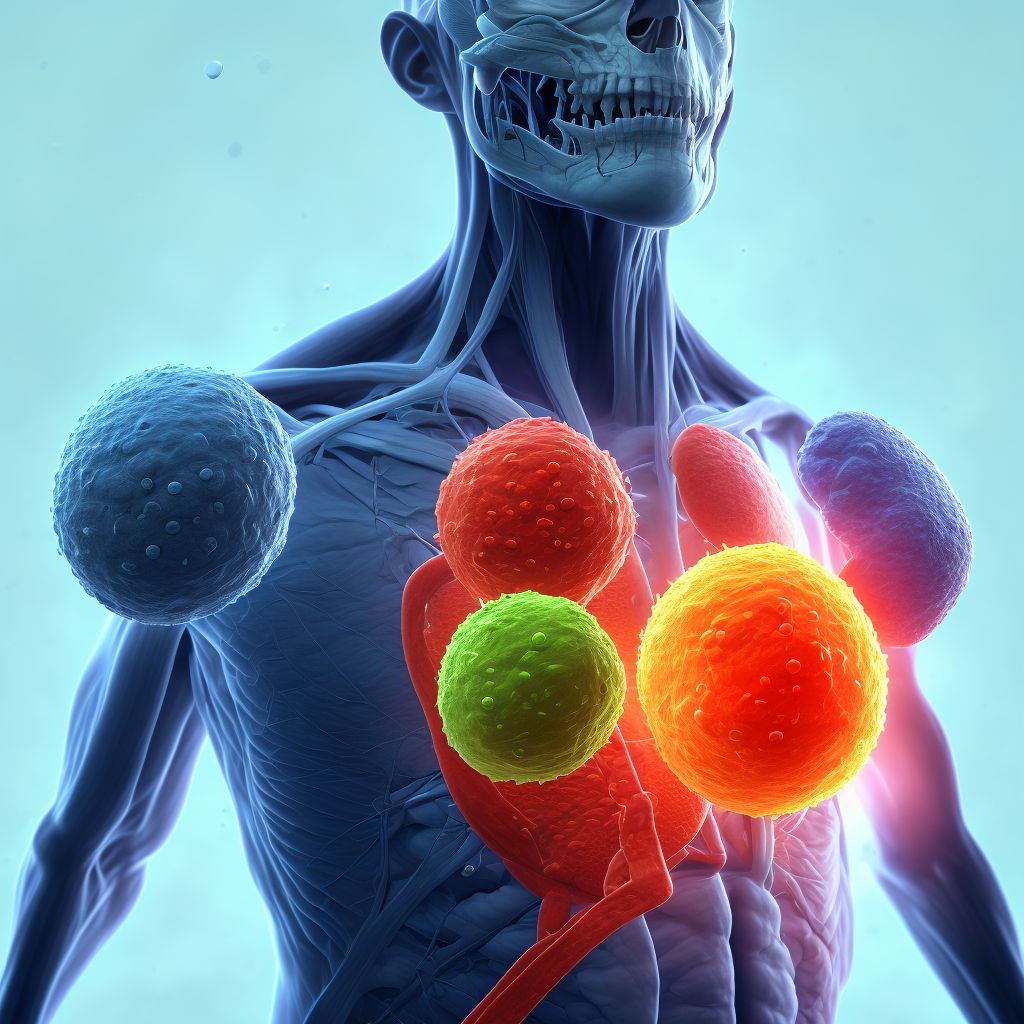 Mature T/NK-cell lymphomas, unspecified, intra-abdominal lymph nodes digital illustration