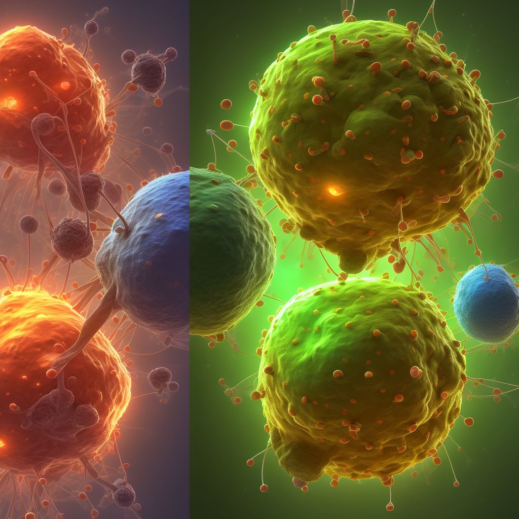 Mature T/NK-cell lymphomas, unspecified, lymph nodes of inguinal region and lower limb digital illustration