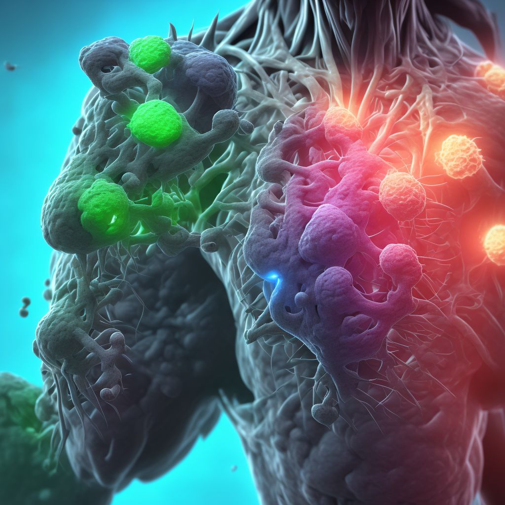 Cutaneous T-cell lymphoma, unspecified, intrathoracic lymph nodes digital illustration