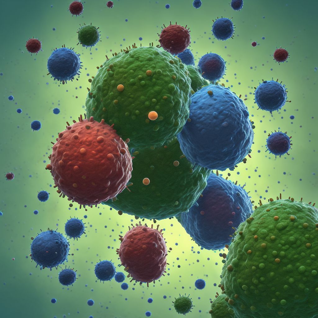 Cutaneous T-cell lymphoma, unspecified, lymph nodes of multiple sites digital illustration