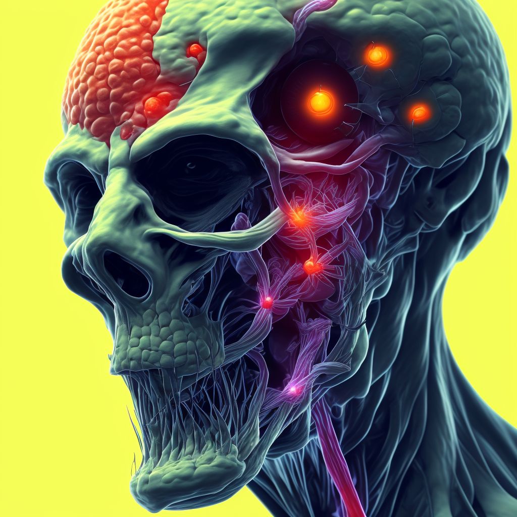 Unspecified B-cell lymphoma, lymph nodes of head, face, and neck digital illustration