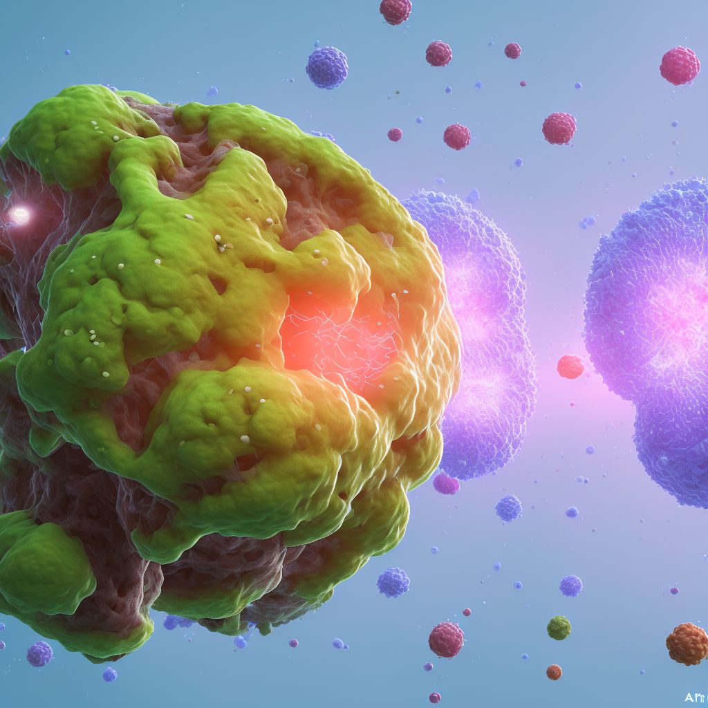 Unspecified B-cell lymphoma, intrapelvic lymph nodes digital illustration