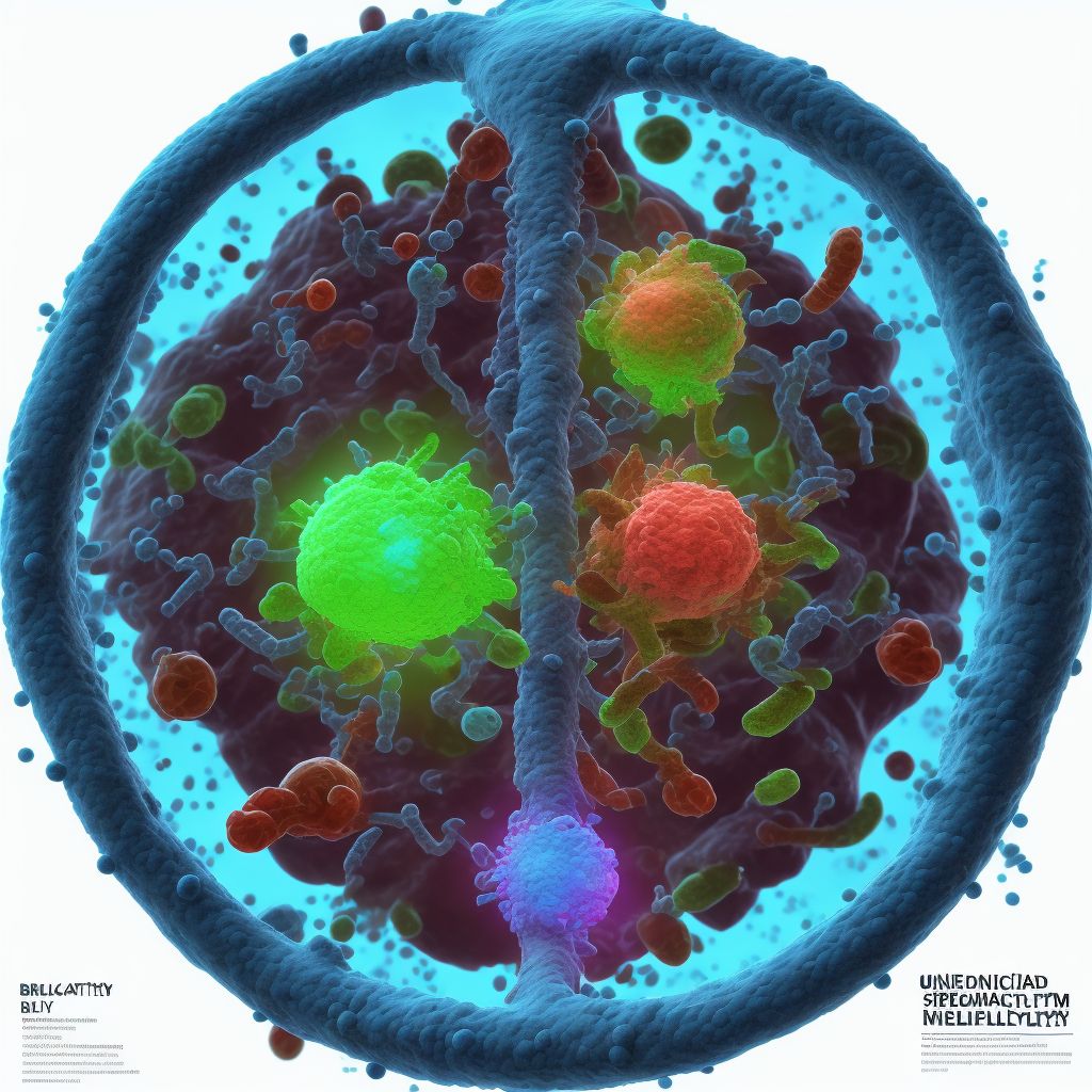 Unspecified B-cell lymphoma, spleen digital illustration